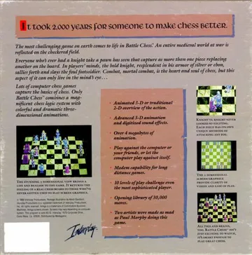 Battle Chess box cover back